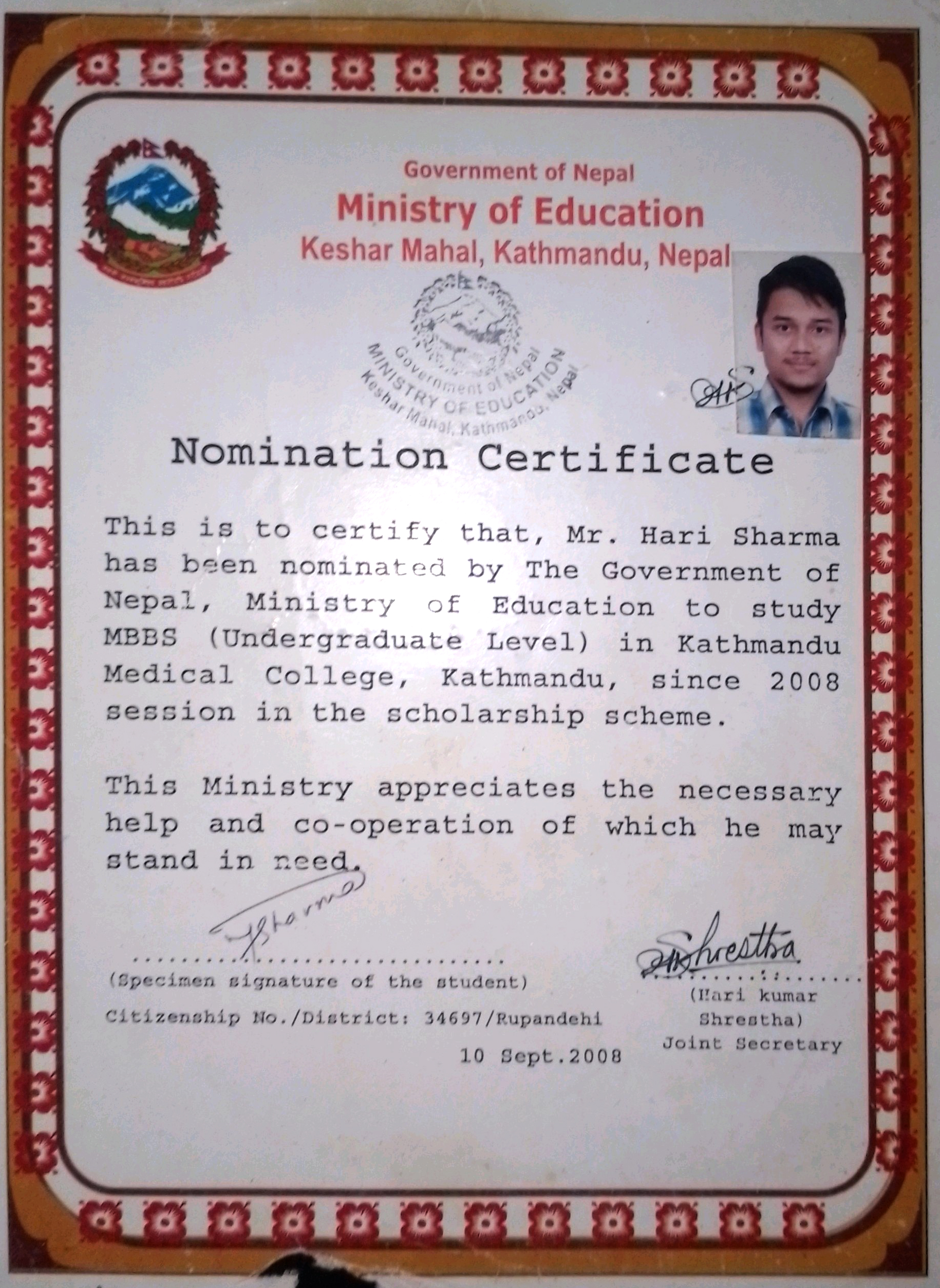 Scholarship for studying MBBS